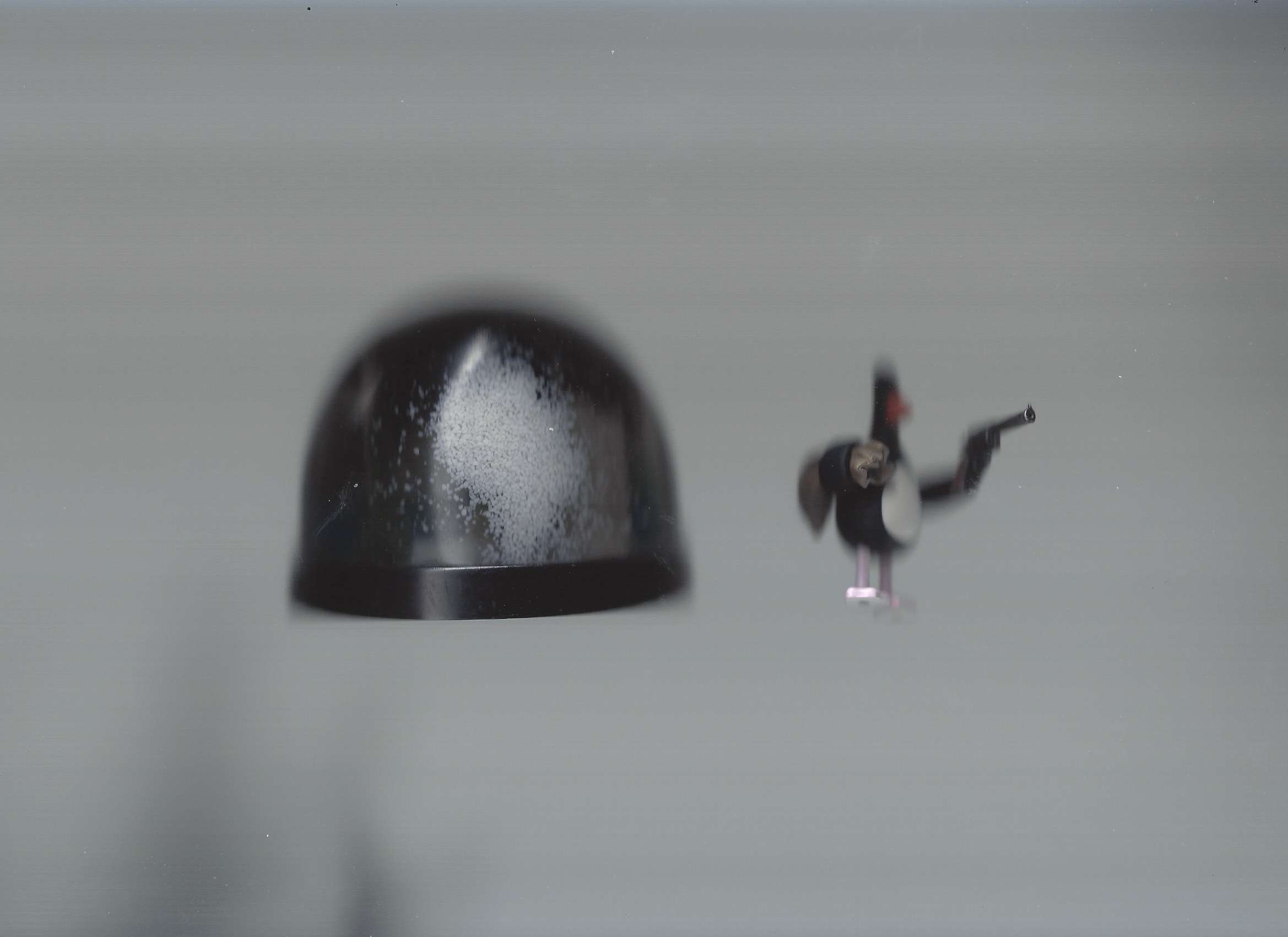 Scanned snowglobe and Feathers Mcgraw